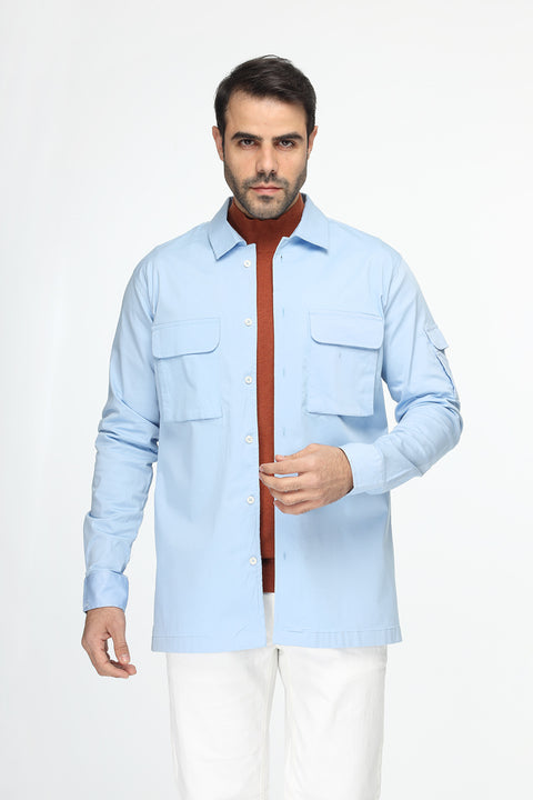 New Fit Shirt Chino Light Blue