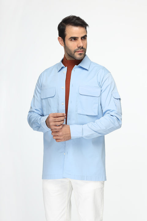 New Fit Shirt Chino Light Blue