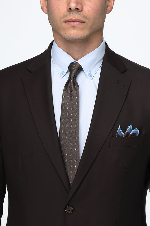 Regular Fit Suit Dark Brown