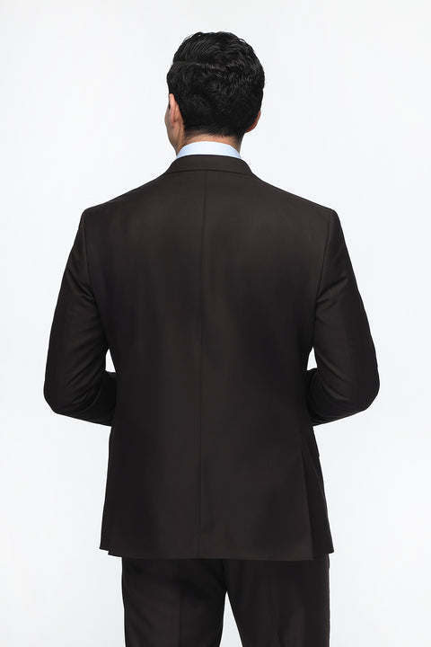 Regular Fit Suit Dark Brown