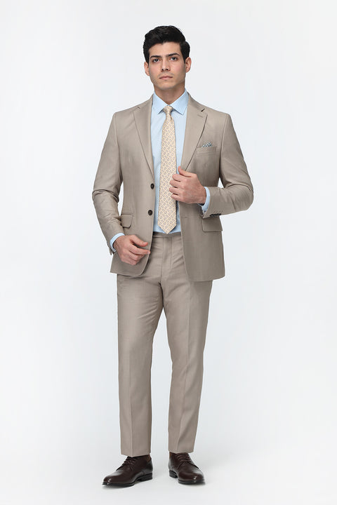 Regular Fit Suit Beige