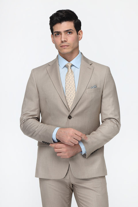 Regular Fit Suit Beige