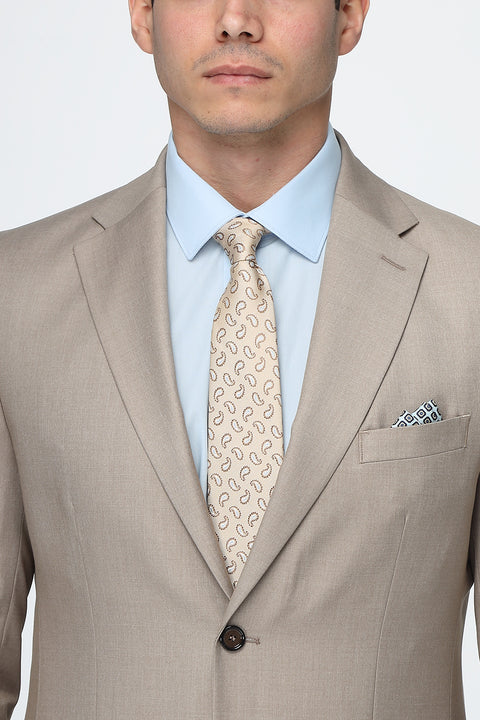 Regular Fit Suit Beige