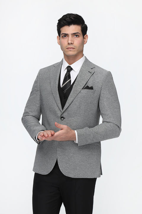 Slim Fit Suit Gray