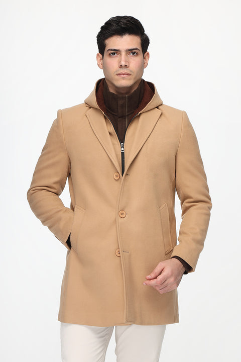 Regular Fit Coat Beige