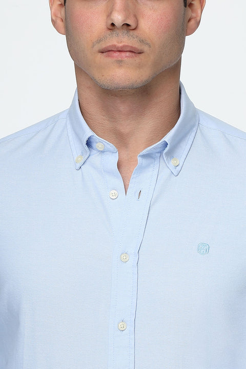 New Fit Shirt Oxford Blue 100% Cotton