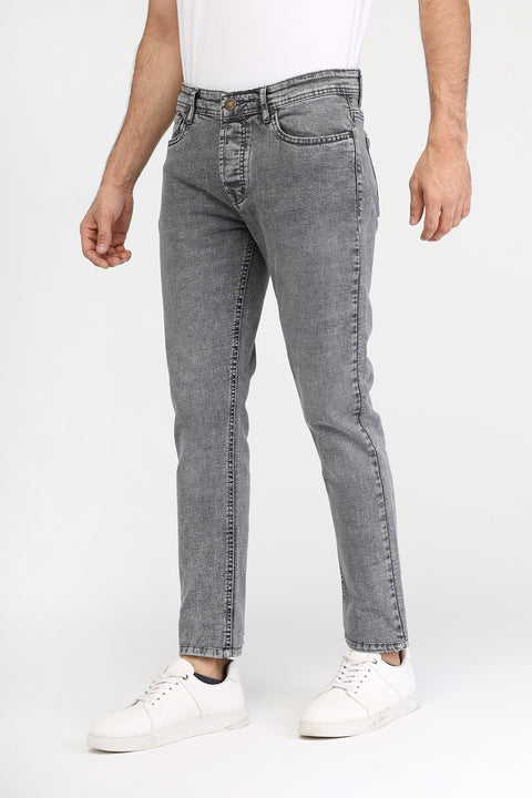 Slim Fit Trousers Jeans Gray