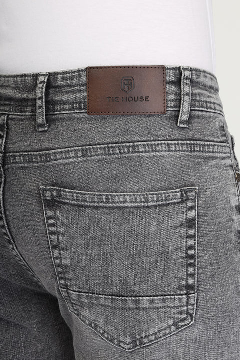 Slim Fit Trousers Jeans Gray