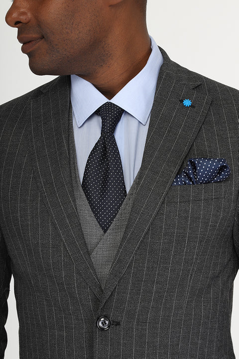 Slim Fit Suit Gray