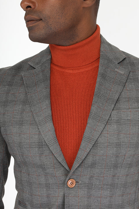 Slim Fit Blazer Gray