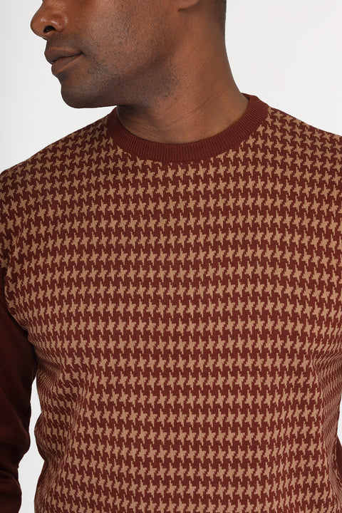 Regular Fit Pullover Brown