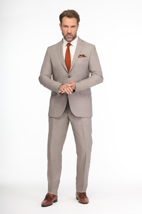 Skinny Fit Suit Beige