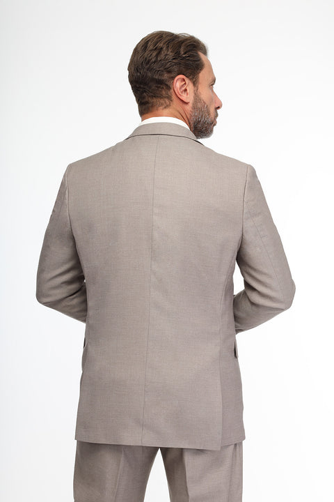 Skinny Fit Suit Beige