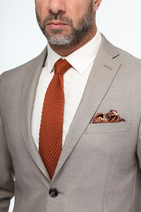 Skinny Fit Suit Beige