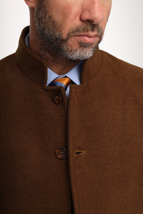 Regular Fit Coat Brown