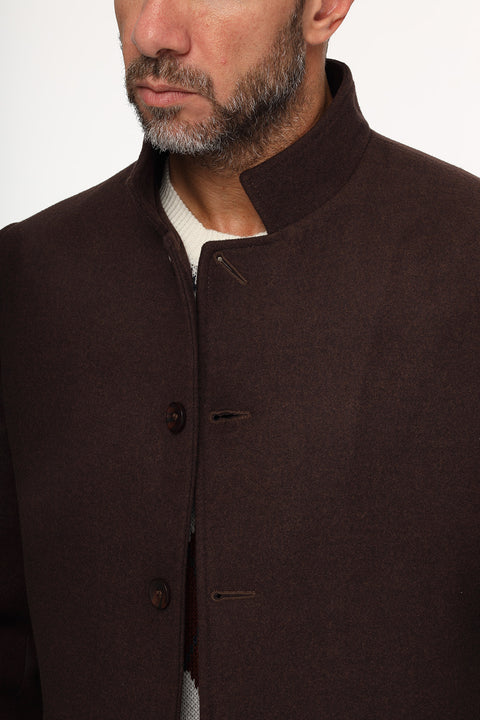 Regular Fit Coat Brown