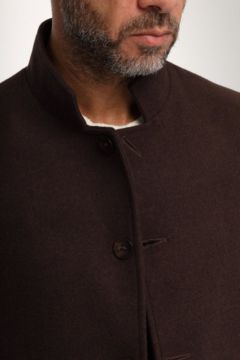 Regular Fit Coat Brown