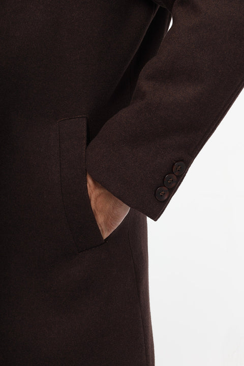 Regular Fit Coat Brown