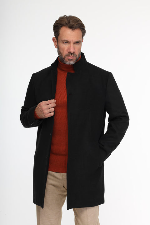 Regular Fit Coat Black