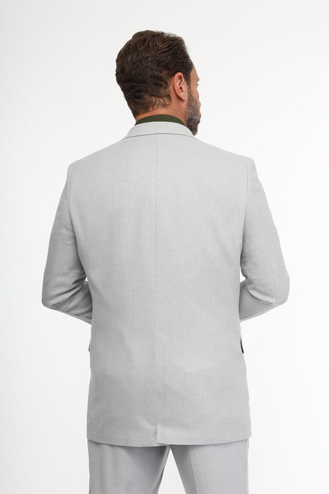 Slim Fit Suit Light Gray