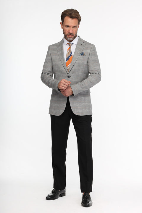 Slim Fit Suit Gray
