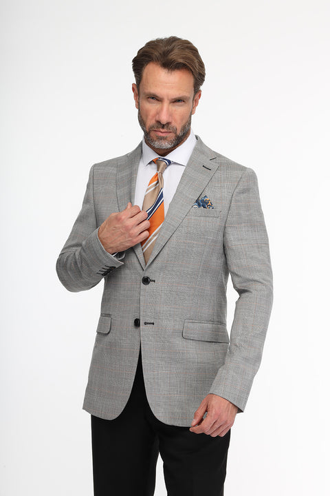 Slim Fit Suit Gray