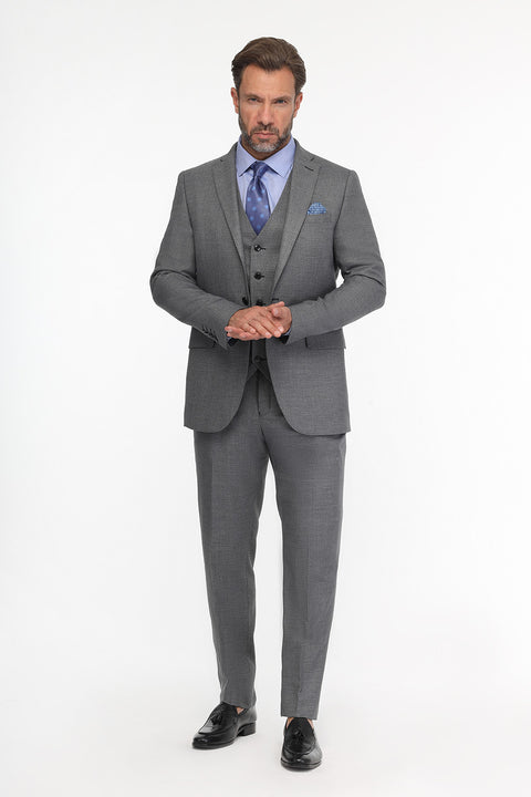Slim Fit Suit Gray