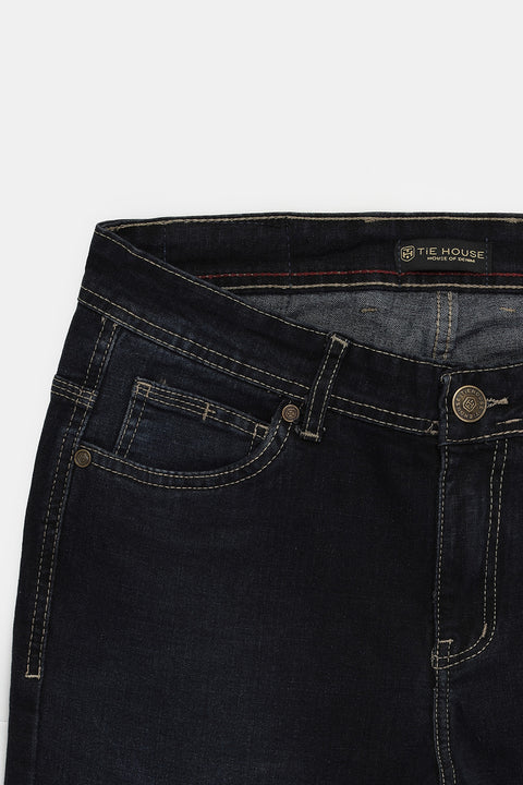 Slim Fit Trousers Dark Blue