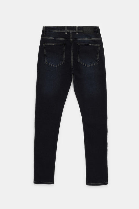 Slim Fit Trousers Dark Blue