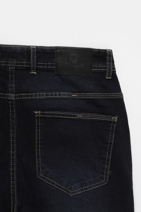 Slim Fit Trousers Dark Blue