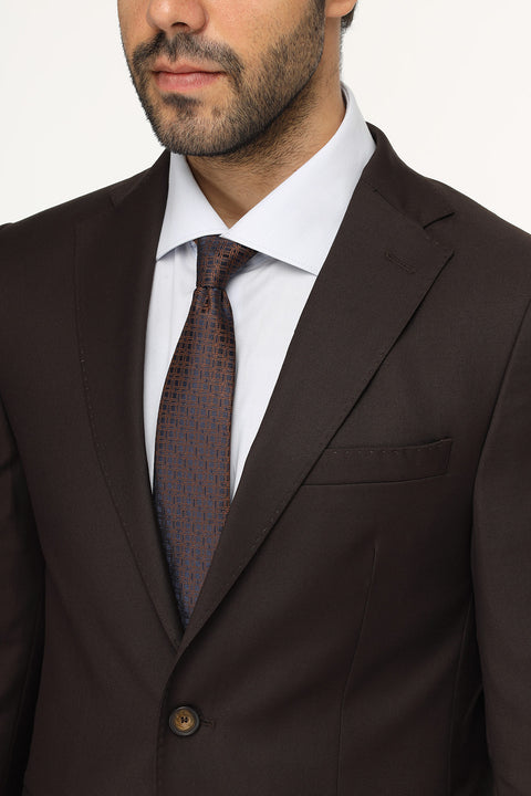 Slim Fit Suit Brown