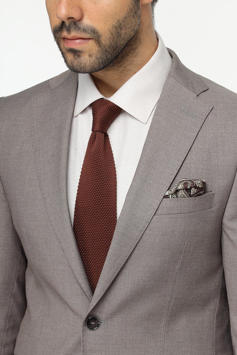 Slim Fit Suit Beige