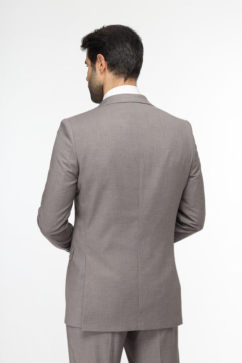Slim Fit Suit Beige