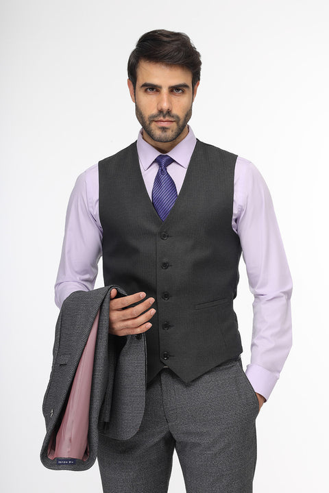 Slim Fit Suit Gray
