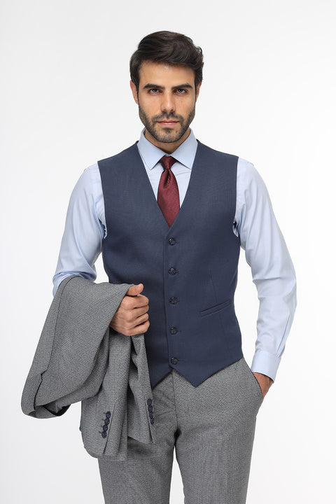 Slim Fit Suit Gray