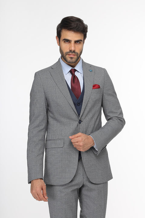 Slim Fit Suit Gray