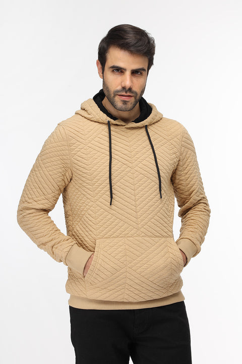 Slim Fit Sweat Shirt Beige