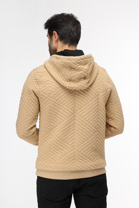 Slim Fit Sweat Shirt Beige