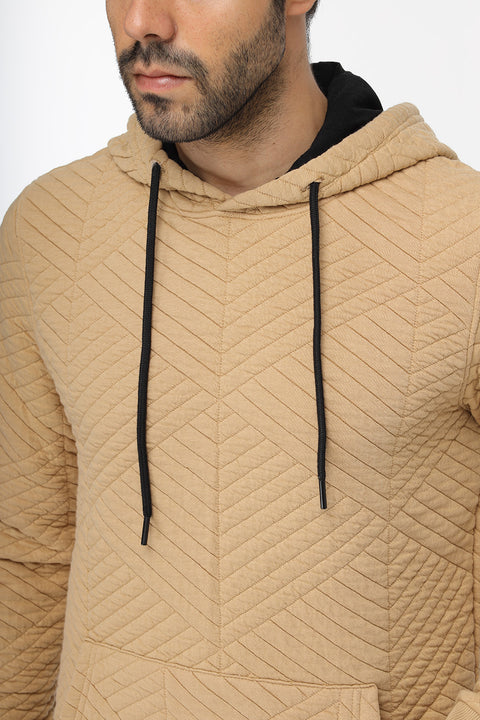 Slim Fit Sweat Shirt Beige