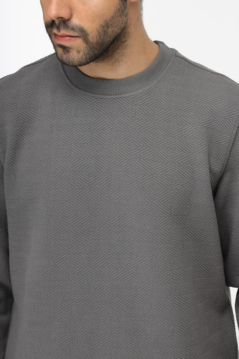 Slim Fit Sweat Shirt Gray