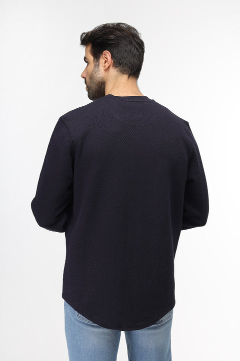Slim Fit Sweat Shirt Dark Blue