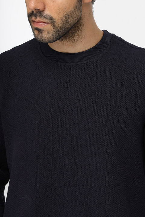 Slim Fit Sweat Shirt Dark Blue