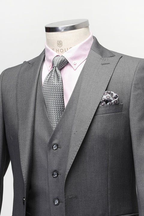 Slim Fit Suit Gray