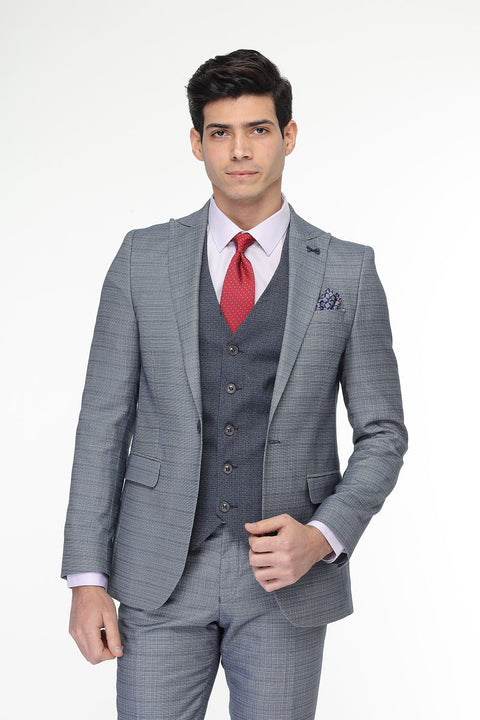 Slim Fit Suit Light Blue