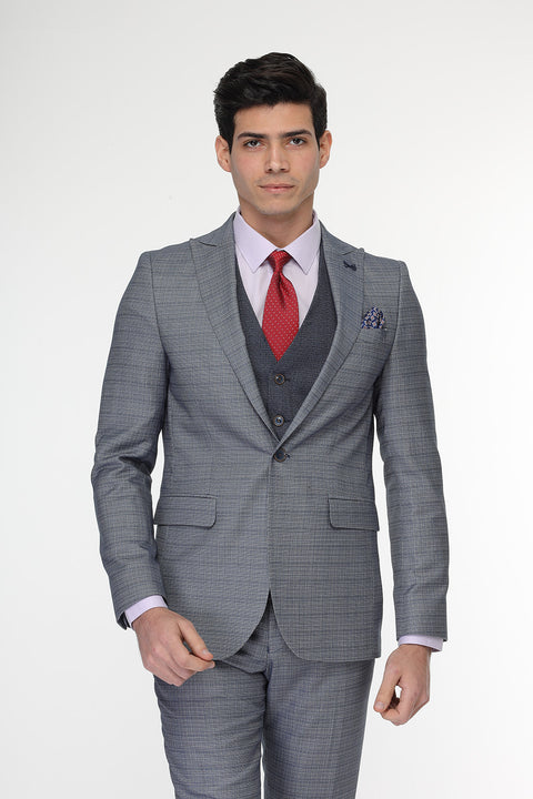 Slim Fit Suit Light Blue