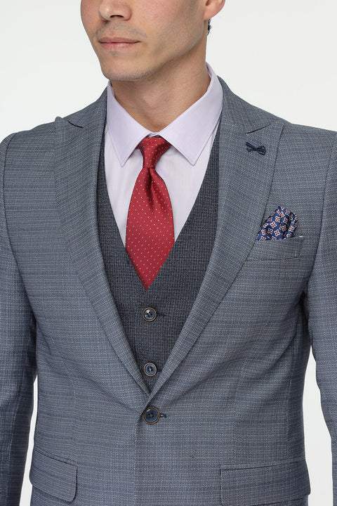 Slim Fit Suit Light Blue