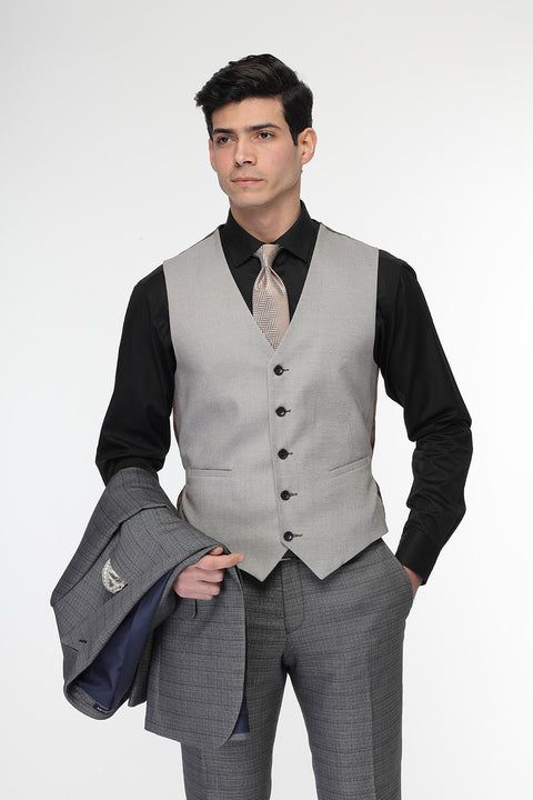 Slim Fit Suit Gray