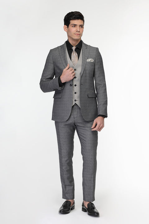 Slim Fit Suit Gray