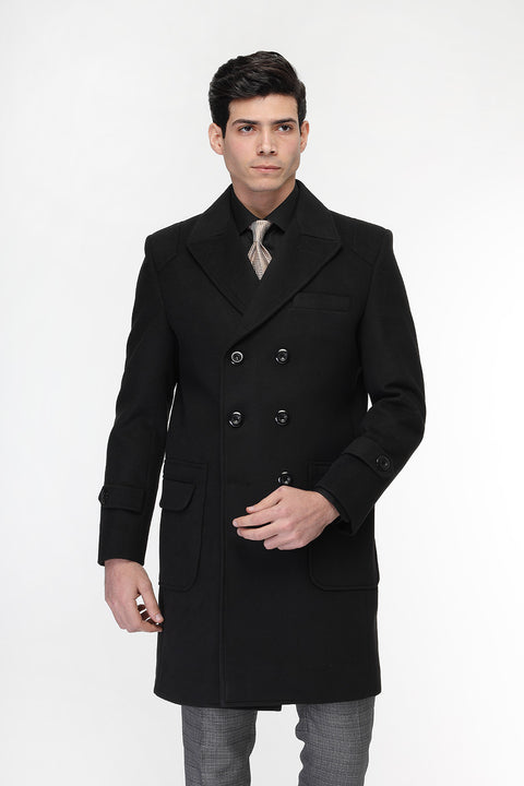 Regular Fit Coat Black