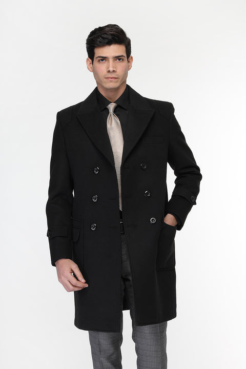 Regular Fit Coat Black